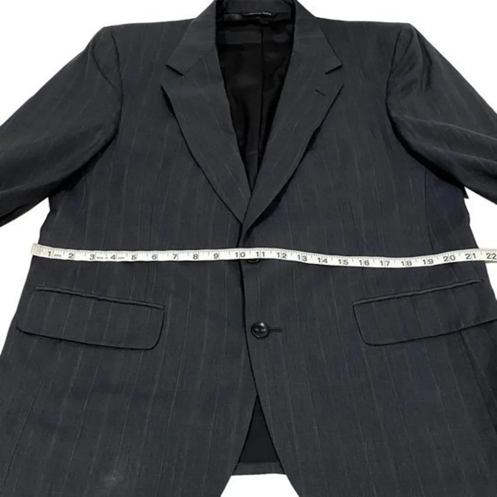 Christian Dior Monsieur‎ Vintage Navy Blue Pinstripe Blazer Size 44L
